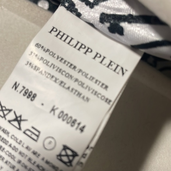 $3900 Philipp Plein Black Skull lining Fitted Single Button tail Coat size Small - Picture 5 of 8